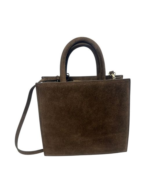 borsa donna shop bag midi in camoscio tortora MC2 Saint Barth | SHOP BAG MIDI-SUEDE18